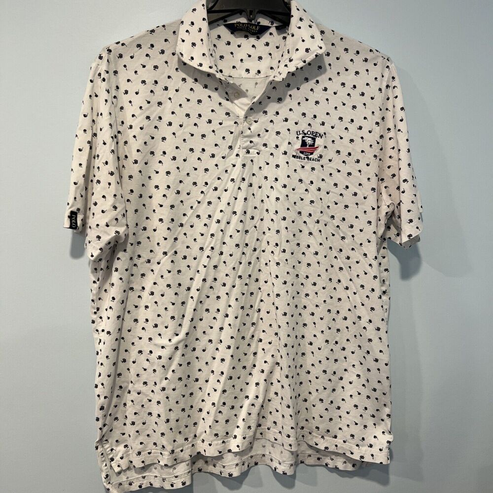 Polo Golf Ralph Lauren 2019 US OPEN Pebble Beach Polo Shirt White Floral Xl